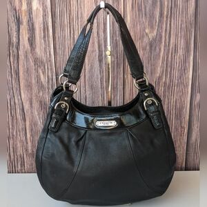 Coach Soho black leather hobo shoulder bag